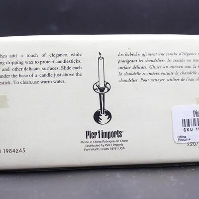 Pier 1 Imports Bobeches Clear Glass Wax Catcher Set of 2