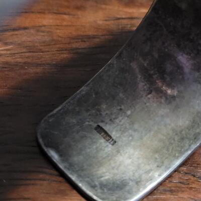 Lot 168: Vintage Modernist Inlay Sterling Cuff Bracelet
