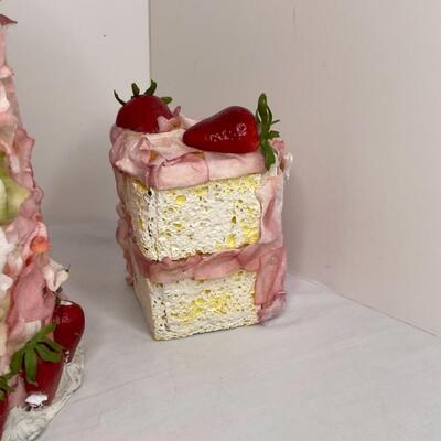Diorama lighted strawberry cake