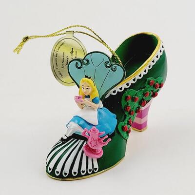 BRADFORD EXCHANGE DISNEY ONCE UPON A TIME SLIPPERS "ALICE & JASMINE" SLIPPERS