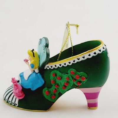 BRADFORD EXCHANGE DISNEY ONCE UPON A TIME SLIPPERS "ALICE & JASMINE" SLIPPERS