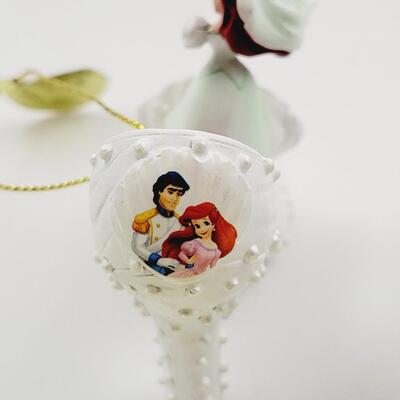 BRADFORD EXCHANGE DISNEY ONCE UPON A TIME SLIPPERS "ARIEL & RAPUNZEL" ORNAMENTS