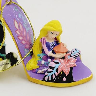 BRADFORD EXCHANGE DISNEY ONCE UPON A TIME SLIPPERS "TINKERBELL & RAPUNZEL"