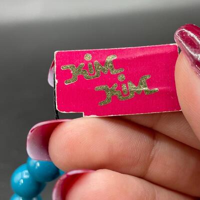 Vintage Lot of Five Blue Beaded Necklaces