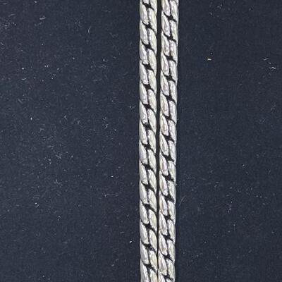 SILVER AND GOLD TONED BRAIDED BRACELET W/ MAGNETIC CLASP
