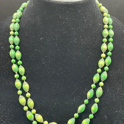Lot of Green Jewelry Necklace Earrings Pin