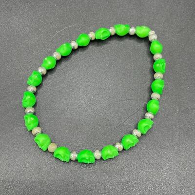 Lot of Green Jewelry Necklace Earrings Pin