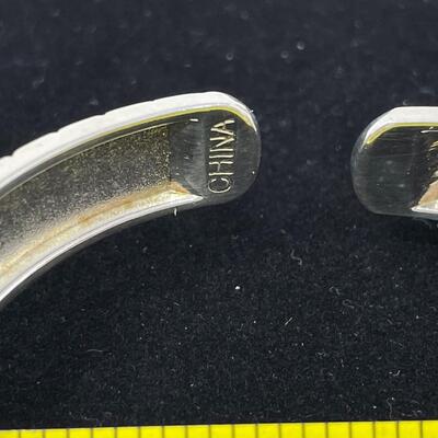 GENEVA PLATINUM CUFF WATCH - WORKS!