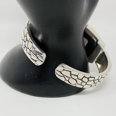 GENEVA PLATINUM CUFF WATCH - WORKS!