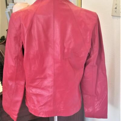 Lot #136  Red Lamb Leather Jacket - size 6