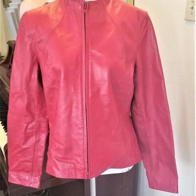 Lot #136  Red Lamb Leather Jacket - size 6