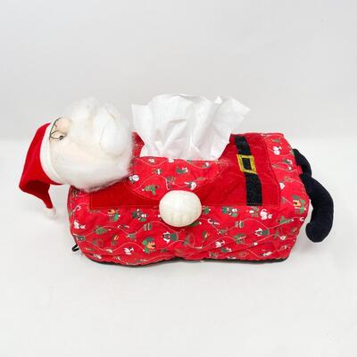 AVON SANTA TISSUE BOX FABRIC COVER