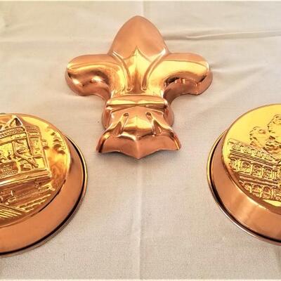 Lot #137  Three New Orleans-themed Copper Molds