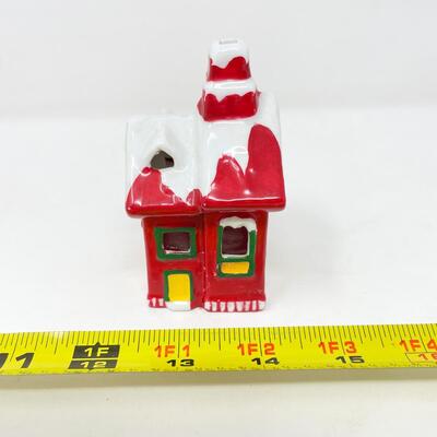 MINI CERAMIC HOUSE CANDLE HOLDER