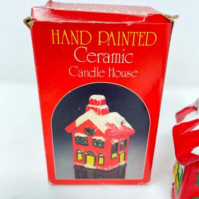 MINI CERAMIC HOUSE CANDLE HOLDER