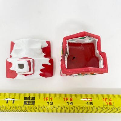 MINI CERAMIC HOUSE CANDLE HOLDER