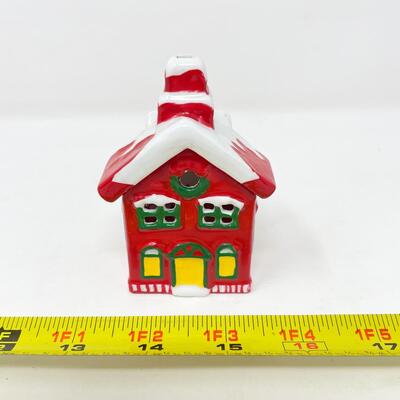 MINI CERAMIC HOUSE CANDLE HOLDER