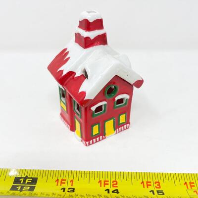MINI CERAMIC HOUSE CANDLE HOLDER