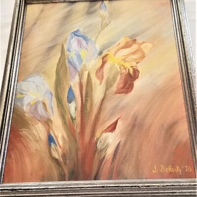 Lot #138  Original Oil on Canvas - Louisiana Iris