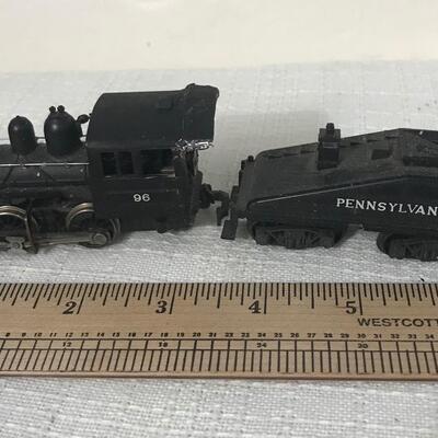 Lot 14: Locomotive & Coal Wagon Pennsylvania #96 Made In Yugoslavia N Scale