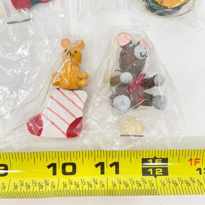 VINTAGE MINI WOODEN ORNAMENT BUNDLE #1