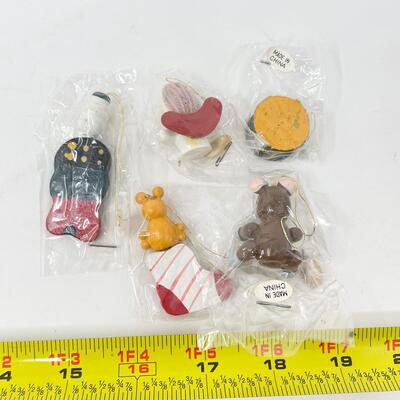 VINTAGE MINI WOODEN ORNAMENT BUNDLE #1