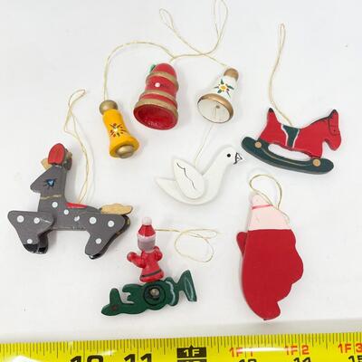 VINTAGE MINI WOODEN ORNAMENT BUNDLE #2