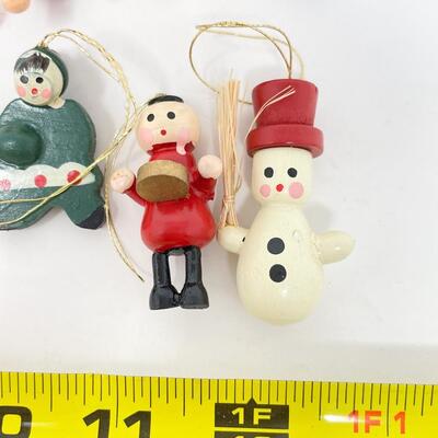 VINTAGE MINI WOODEN ORNAMENT BUNDLE #3