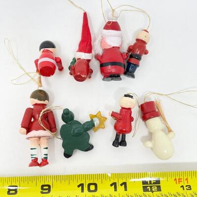 VINTAGE MINI WOODEN ORNAMENT BUNDLE #3