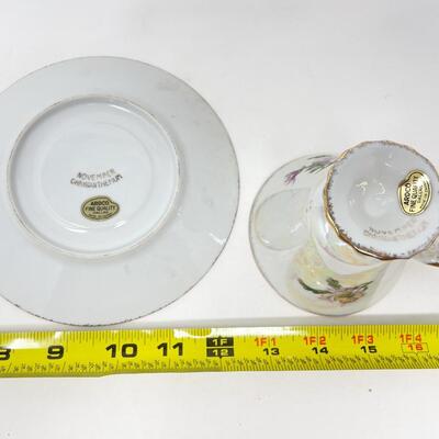 VINTAGE ARDCO LUSTERWARE TEACUP & SAUCER - â€œNOVEMBER CHRYSANTHEMUMâ€