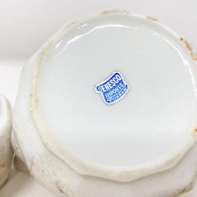 VINTAGE ENESCO STACKING CREAMER & SUGAR SET