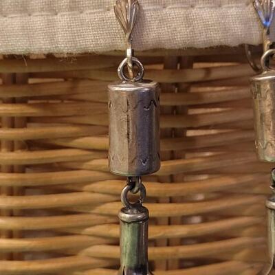 Lot 171: Old Pawn NAVAJO Sterling Squash Blossom Screwback Earrings