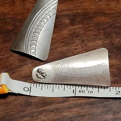 Lot 174: Vintage Stamped Silver Earrings
