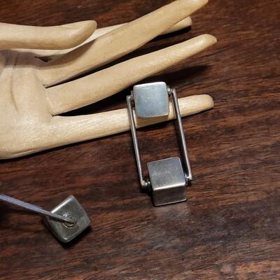 Lot 175: Vintage Sterling Spinner Earrings by ADRIAN OLABUENAGA