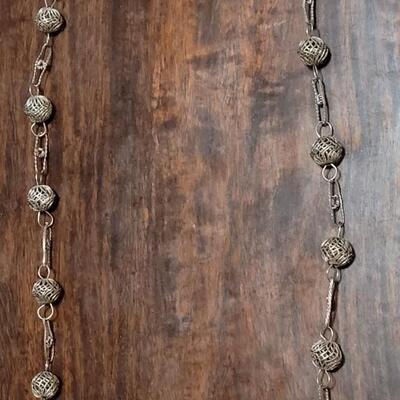 Lot 179: Very Nice! Vintage Mexican Sterling Handmade Wedding Necklaces
