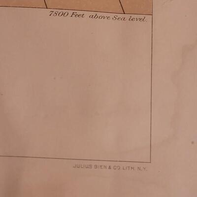 Lot 184: Antique Julius Bien Lithograph for US Geological Survey #2