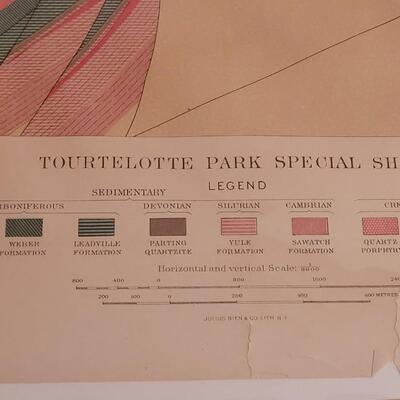 Lot 185: Antique Julius Bien Lithograph for U.S Geological Survey #3