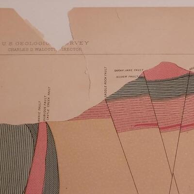 Lot 185: Antique Julius Bien Lithograph for U.S Geological Survey #3