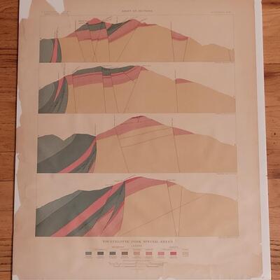 Lot 185: Antique Julius Bien Lithograph for U.S Geological Survey #3