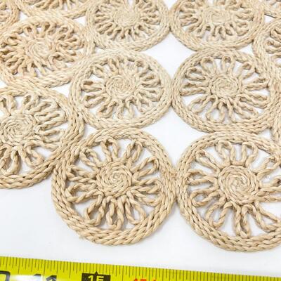 VINTAGE JUTE DIAMOND-SHAPED PLACEMAT