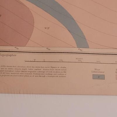 Lot 186: Antique Julius Bien Lithograph for U.S Geological Survey #4