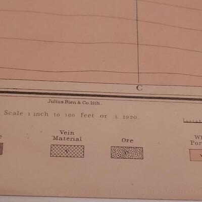 Lot 186: Antique Julius Bien Lithograph for U.S Geological Survey #4
