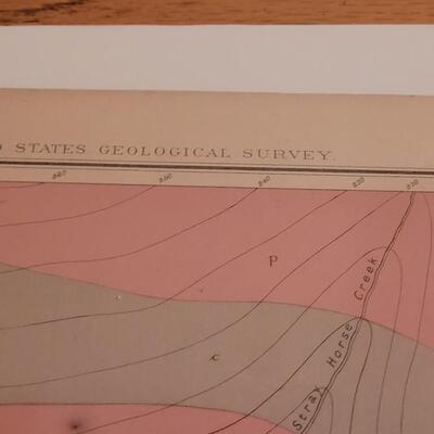 Lot 186: Antique Julius Bien Lithograph for U.S Geological Survey #4