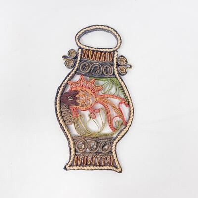 VINTAGE 8â€ WOVEN FISH DECOR