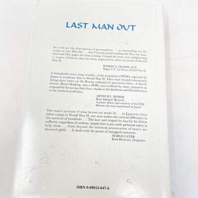 *1ST EDITION* 1988 â€œLAST MAN OUTâ€ BY H. ROBERT CHARLES HARDBACK BOOK - STORY OF A WW2 DOCTOR