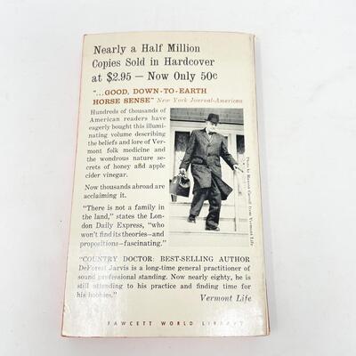 1961 â€œFOLK MEDICINEâ€ BY D. C. JARVIS, M. D. PAPERBACK BOOK