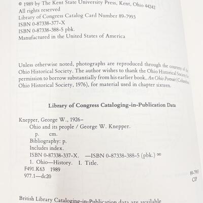 â€œOHIO AND ITS PEOPLEâ€ BY GEORGE W. KNEPPER LARGE PAPERBACK BOOK