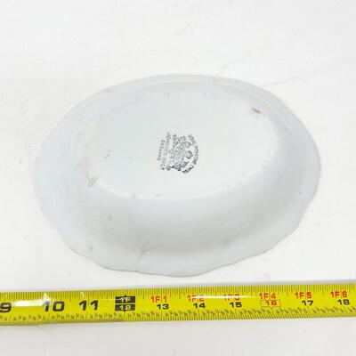 VINTAGE JOHNSON BROTHERS WHITE ROYAL IRONSTONE OVAL BOWL