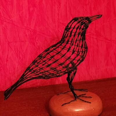 Lot 189: Black Bird Wire Sculpture C. WILMSEN, 2008