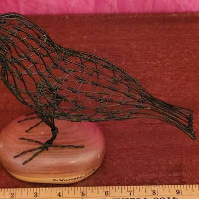 Lot 189: Black Bird Wire Sculpture C. WILMSEN, 2008